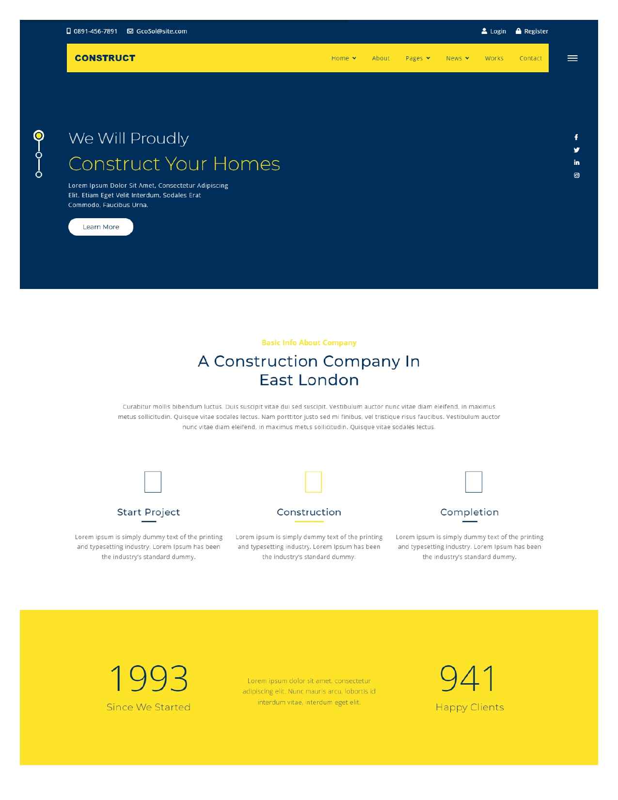 Construction Business HTML5 Templates